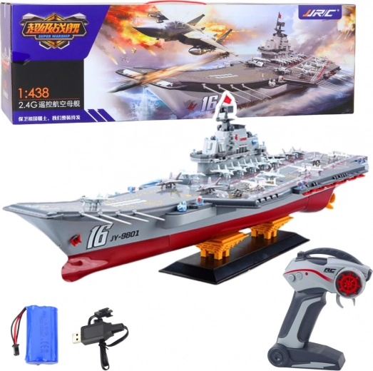 portaerei RC 1:438 con luci, 30 km/h