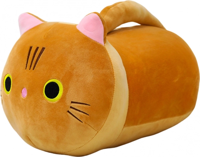 Peluche gattina con coda lunga color ruggine 40 cm