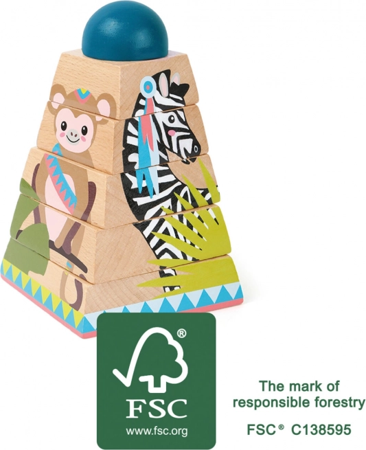 Torre impilabile in legno Jungle small foot