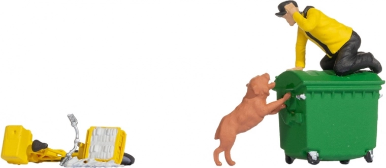 Noch Funny-Scenes Attenzione, cane! – figurine e scena per plastici ferroviari in scala H0