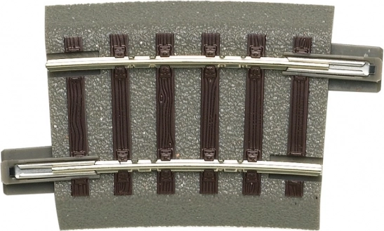 Roco geoLINE binario curvo R2 7,5° con massicciata