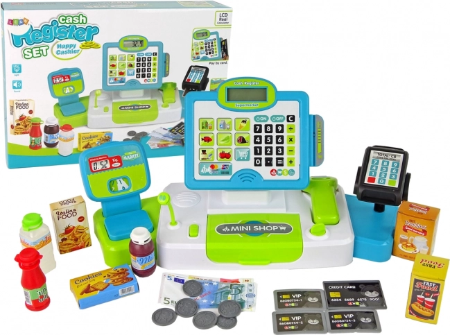 Cassa giocattolo con bilancia e terminale