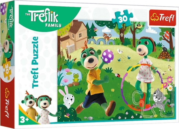 Puzzle 30 pezzi – La famiglia Treflik: Giornata attiva