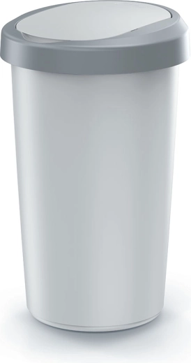 Pattumiera con coperchio basculante 50 l color cenere