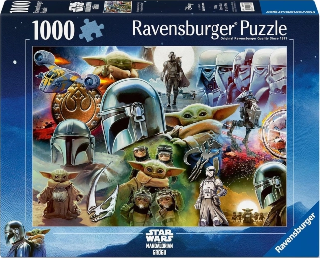 Puzzle Ravensburger Star Wars: Mandalorian e Grogu 1000 pezzi