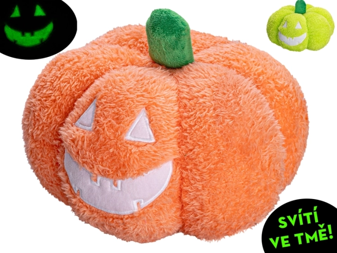 Zucca di peluche 20 cm luminosa al buio