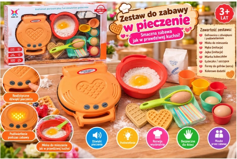 Macchina per waffle per bambini con accessori