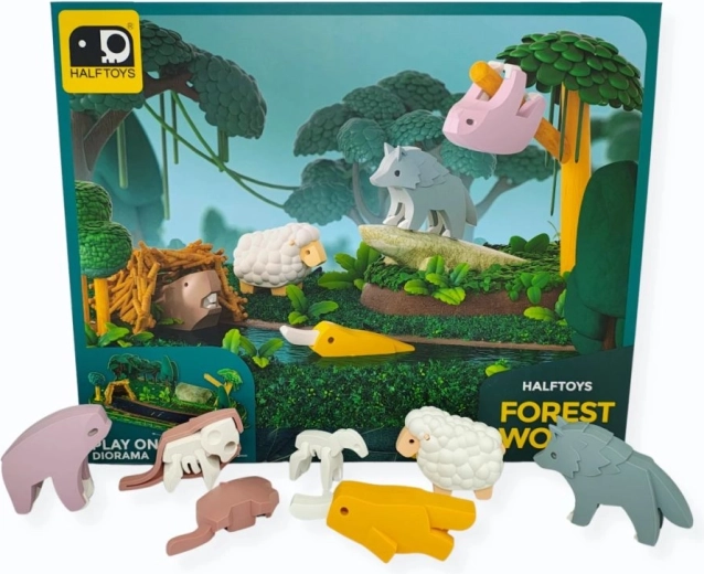 Figure magnetiche Half Toys mondo della foresta