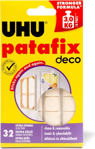 Gomma adesiva bianca Patafix Homedeco, 32 pezzi