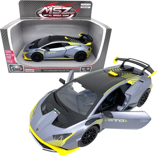 Modello in metallo 1:24 LAMBORGHINI Huracán STO grigio argento