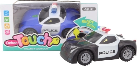 Auto della polizia in plastica a batterie con suoni, in scatola - 1 pezzo