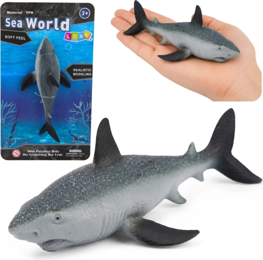 Figura realistica in gomma di squalo 18 cm