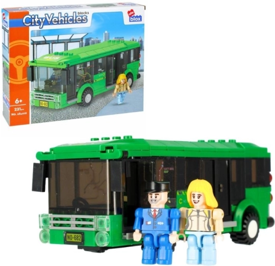 Set da costruzione autobus urbano AlleBlox con minifigure (221 pezzi)