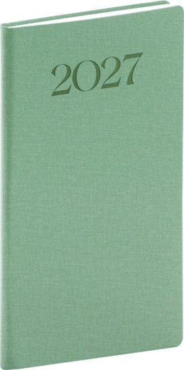 Agenda tascabile Notique Biella 2027 verde 9 × 15,5 cm
