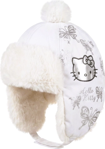 Cappello invernale da bambina con paraorecchie Hello Kitty