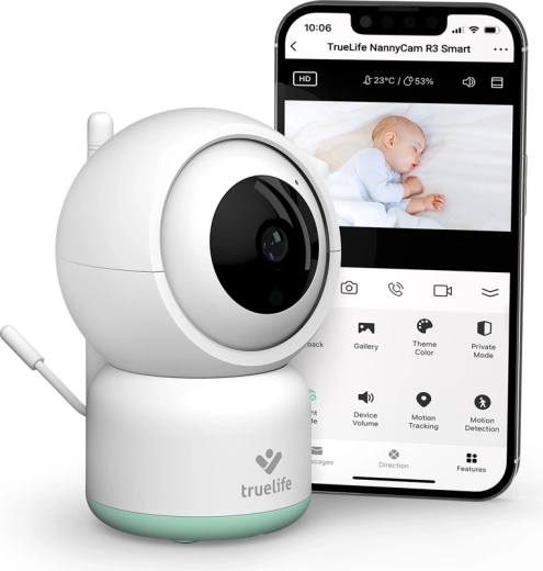 Videobaby monitor TrueLife NannyCam R3 Smart con Full HD e Wi‑Fi
