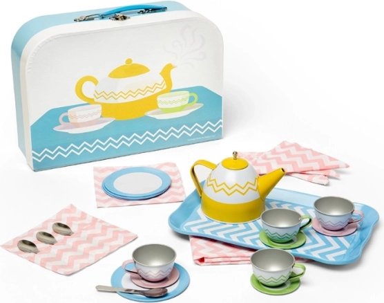 BIGJIGS TOYS servizio da tè in valigetta