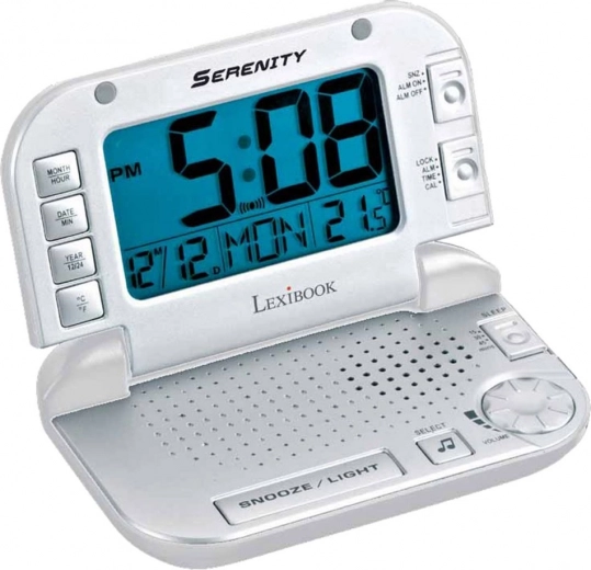 Sveglia da viaggio con melodie e suoni rilassanti