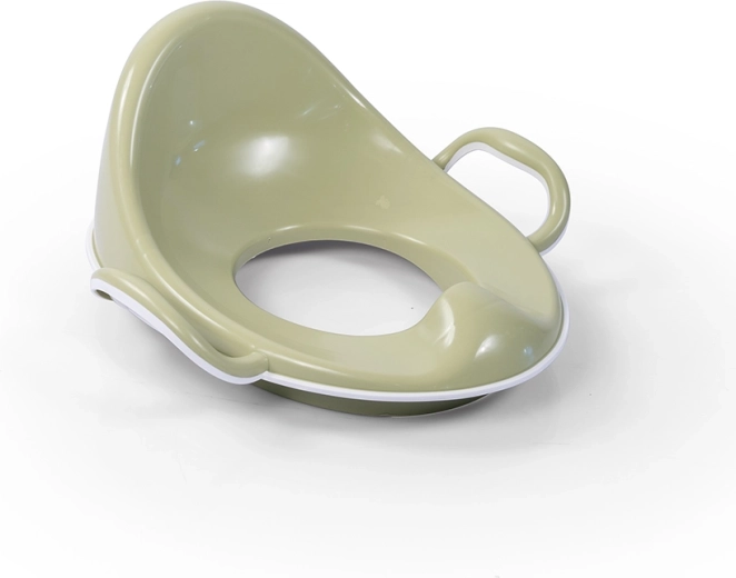 Sedile WC antiscivolo per bambini con schienale alto, verde chiaro
