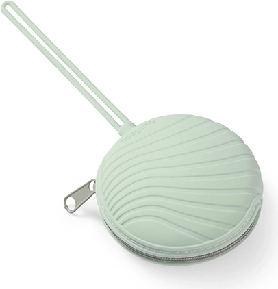 BabyOno custodia in silicone per ciuccio con zip, menta 0m+