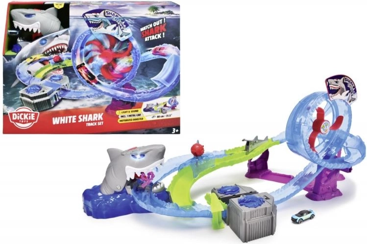 Pista White Shark con loop e effetti luminosi