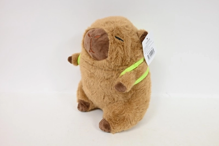 Piccola capibara di peluche con zainetto 20 cm