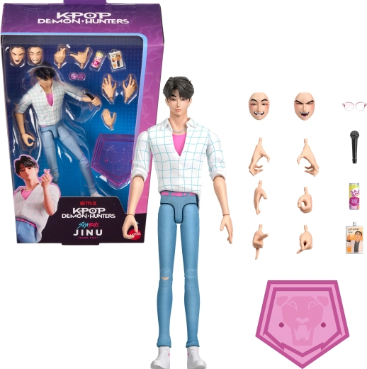 Mattel action figure Jinu K-pop Demon Hunters Saja Boys Soda Pop