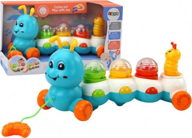 Bruco trainabile colorato con luci e suoni