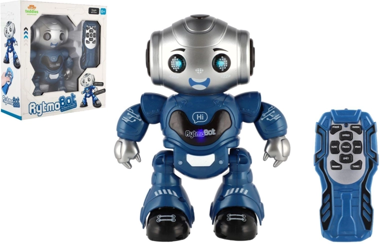 Robot RytmoBot con controllo a infrarossi con luci e suoni 20 cm