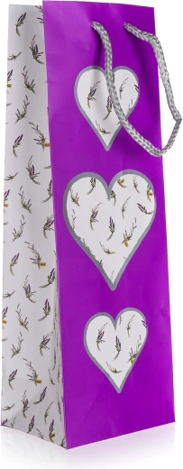 Borsa regalo per bottiglia Lavanda 12 × 35 × 9 cm