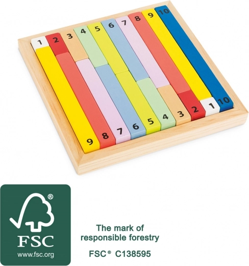 Tabella educativa colorata SMALL FOOT in legno FSC