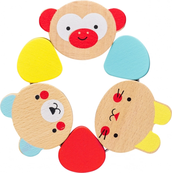 Massaggiagengive in legno con animali per bambini