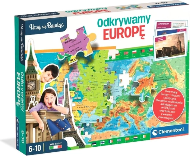 Alla scoperta dell’Europa – puzzle bifacciale e gioco di carte educativo