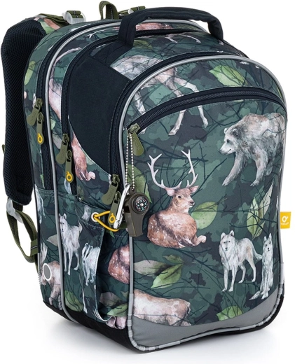 Zaino scolastico Topgal COCO con animali del bosco