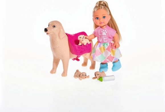 Evi – dog sitter con cuccioli e accessori