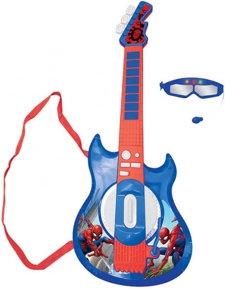 Chitarra elettronica per bambini con occhiali e microfono SPIDER‑MAN