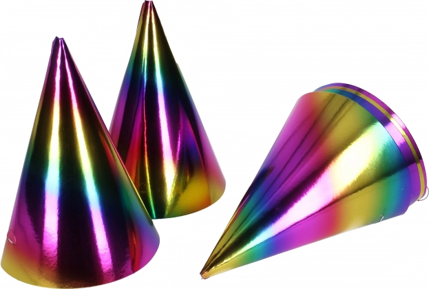Cappellini da festa Arcobaleno – 6 pz