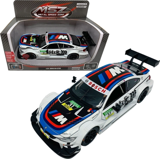 Modello in metallo BMW M4 1:24 con luci e suoni