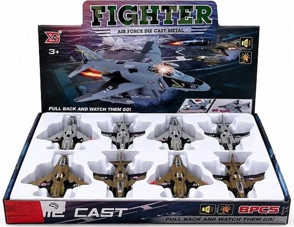 Aereo militare 15 cm con luci e suoni - 1 pezzo