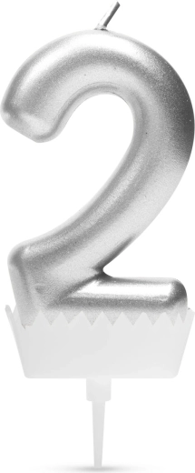 Candela per torta a forma di numero 2