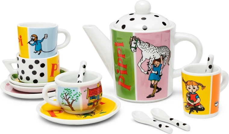 Servizio da tè in porcellana per bambini Pippi