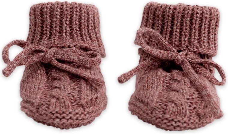 Scarpine in maglia Lodger knit cable rebel 0–6 mesi