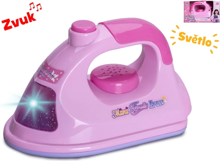 Ferro da stiro giocattolo con luce e suoni, 16 cm