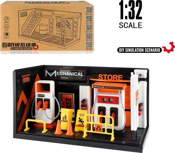 Modello stazione di rifornimento e ricarica 1:32 – struttura in metallo