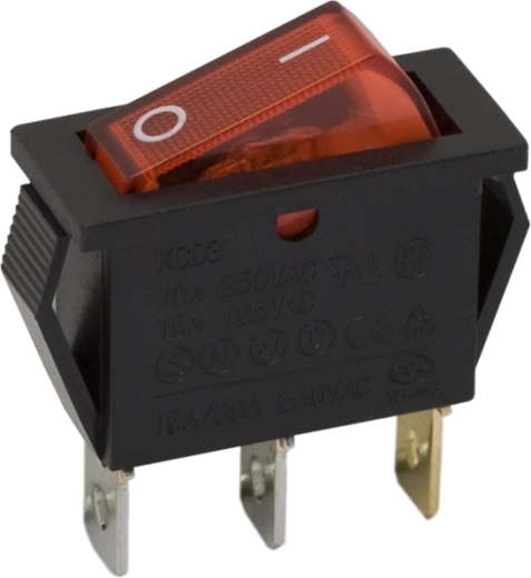 Interruttore a bilanciere con illuminazione LED rossa
