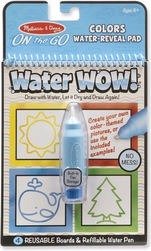 Libro da colorare ad acqua Water WOW! forme