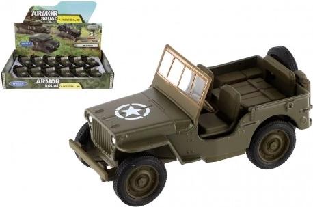 Modello Welly di jeep militare Jeep Willys MB 1941 a retrocarica 10 cm - 1 pezzo