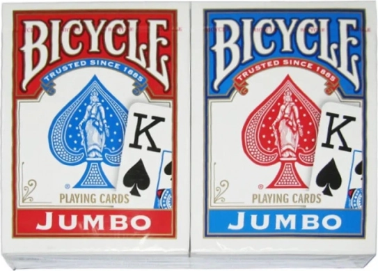 Carte da gioco BICYCLE Rider Back Jumbo Index – 2 mazzi