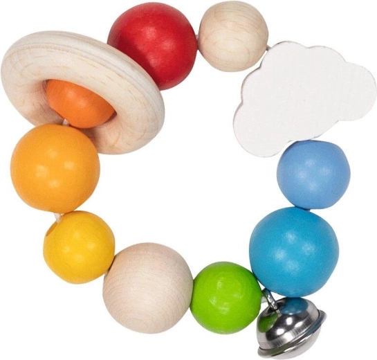 Anello tattile elastico arcobaleno per bebè