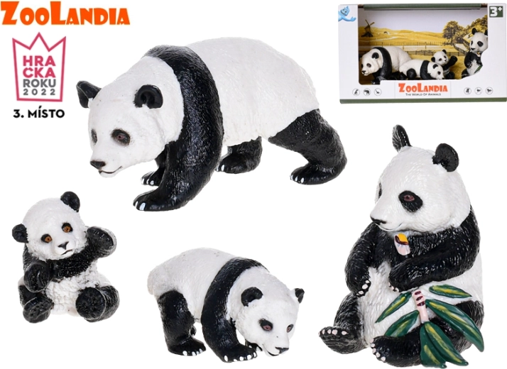 Zoolandia famiglia di panda – figurine in scatolina